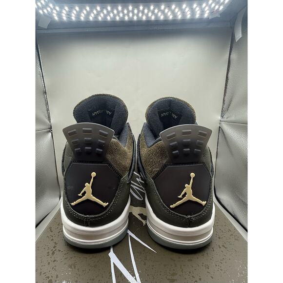 Authentic Nike Air Jordan 4 Retro Olive Canvas Basketball OG Box Men 11 Clean main image 6